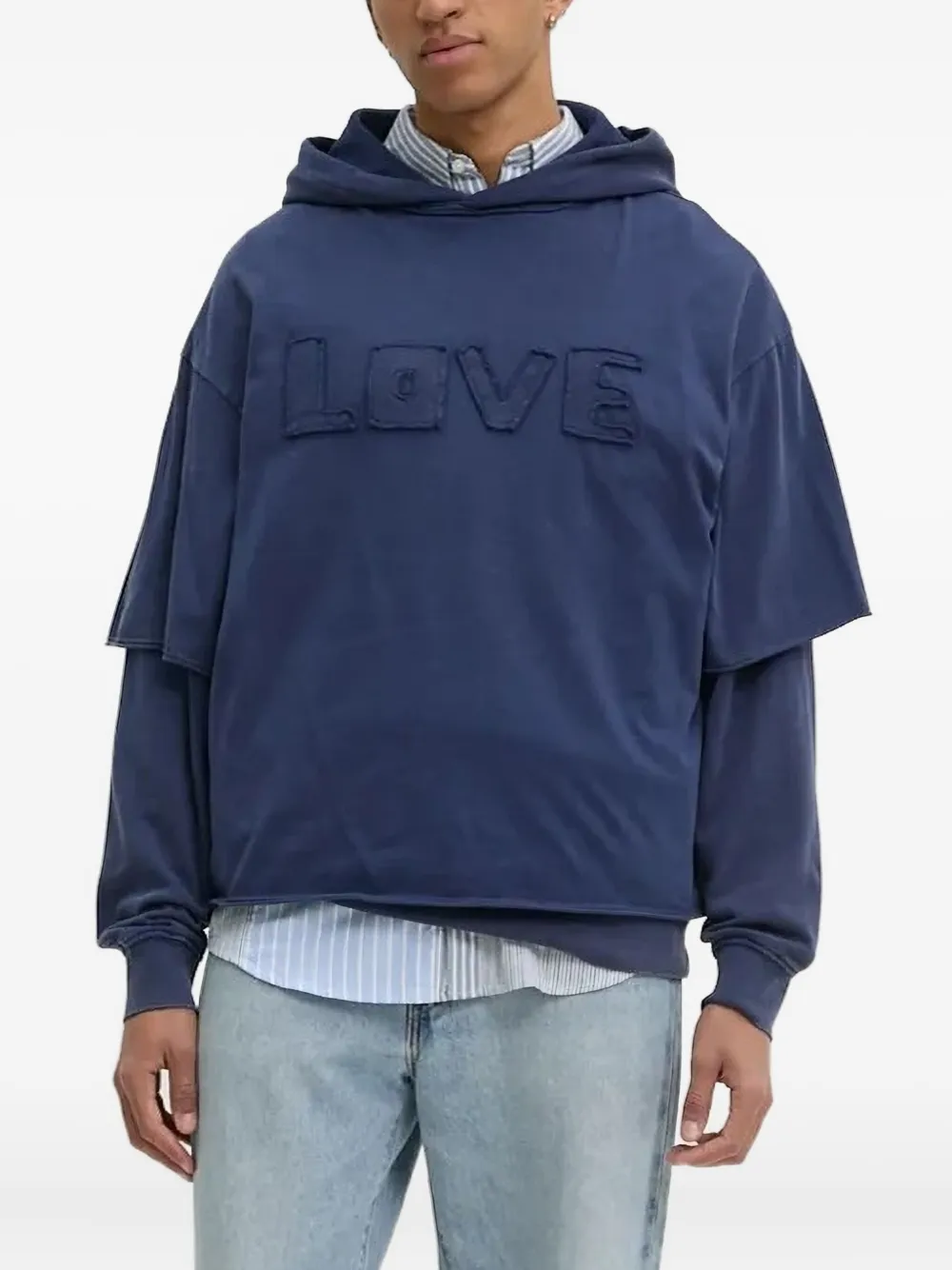 

Двухслойная толстовка с капюшоном Love-patches Desigual, синий