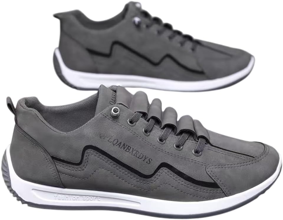 

Мужские кроссовки для ходьбы, модные легкие повседневные кеды без шнурков, противоскользящие теннисные и беговые кроссовки для занятий в спортзале Generic, серый