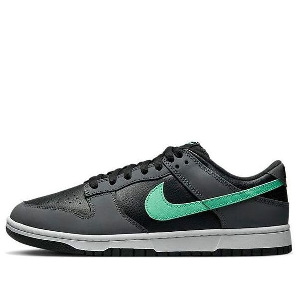

Кроссовки dunk low 'black green glow' Nike, черный