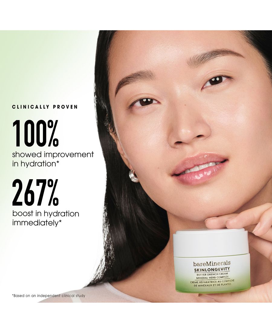 Гель для умывания bareMinerals — Увлажняющий SKINLONGEVITY Butter Drench с пептидами , Skinlongevitybutter Drench Cream — фото 4