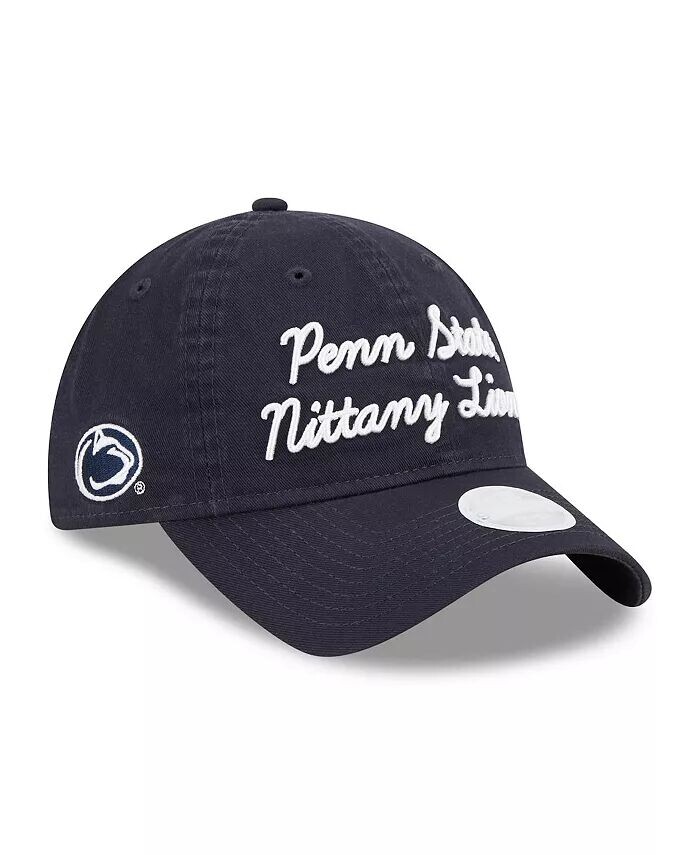 

Женская темно-синяя регулируемая шляпа Penn State Nittany Lions Script 9TWENTY New Era, синий