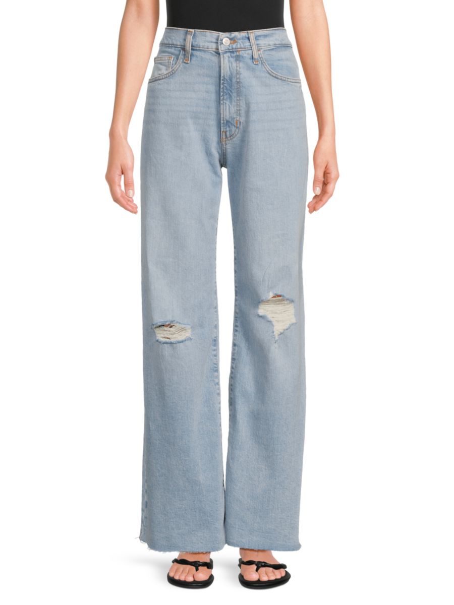 

Джинсы Jolene Wide-Leg с потертостями Hudson Jeans, цвет Kate