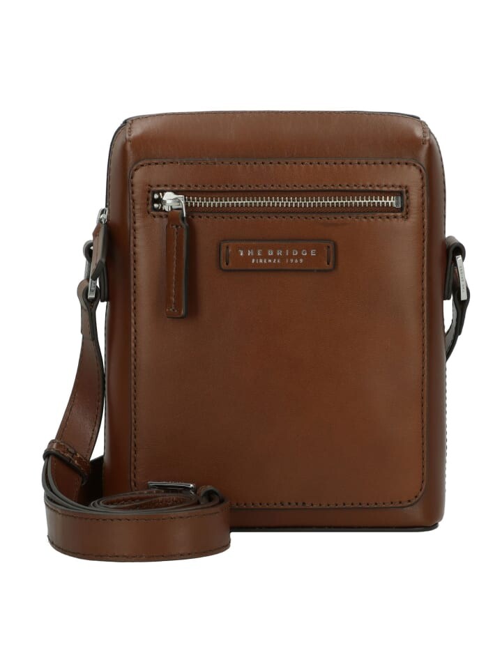 

Наплечная сумка The Bridge Alberto Mini Bag Umhängetasche Leder 18.5 cm, цвет marrone-palladio nickel