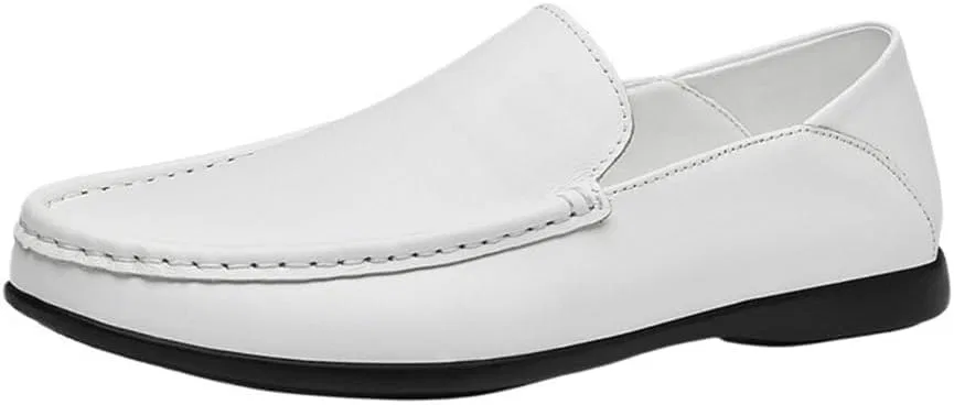 Лоферы мужские кожаные White UOPYNE