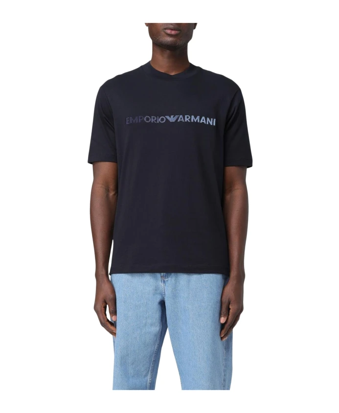 

Футболка с круглым вырезом Emporio Armani, синий