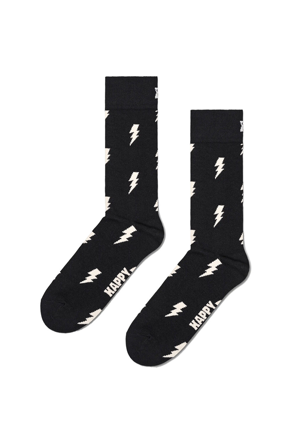 

Носки мужские Happy Socks с принтом молнии, черный