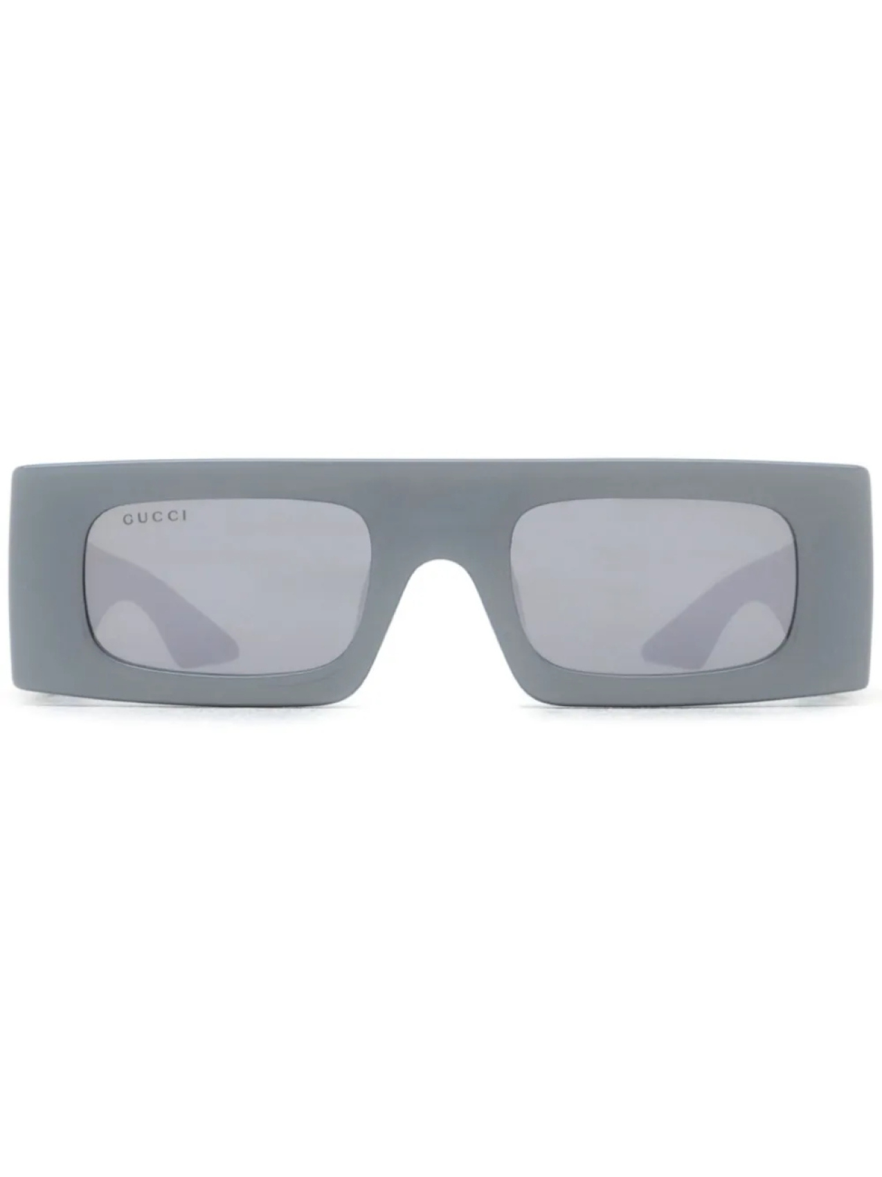 

Gucci Eyewear солнцезащитные очки в прямоугольной оправе, серебряный