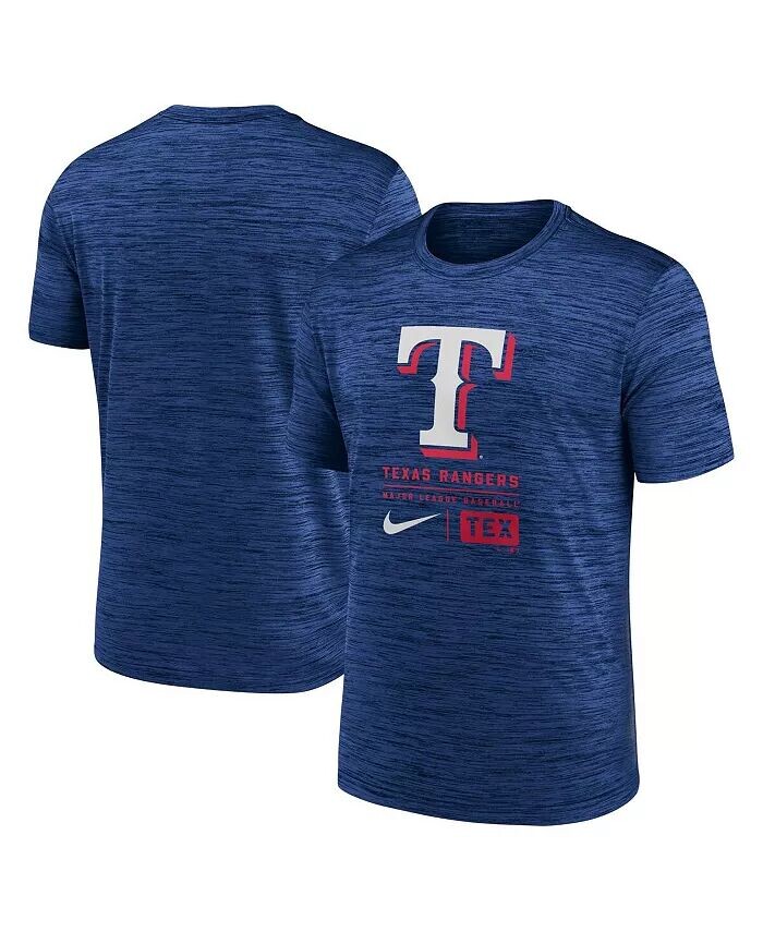 

Футболка мужская Royal Texas Rangers с большим логотипом Velocity Nike