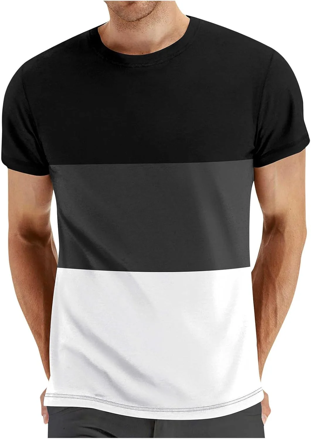 

Футболка мужская Color Block с полосками, короткий рукав Cambkatl