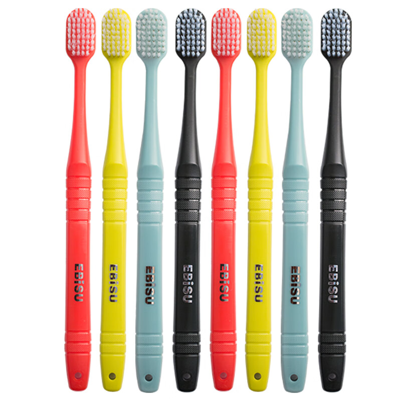 

Зубные щетки с 48 щетинками и бархатной защитой десен, широкая головка, для чувствительных зубов и кровоточивости, 4 шт EBISU