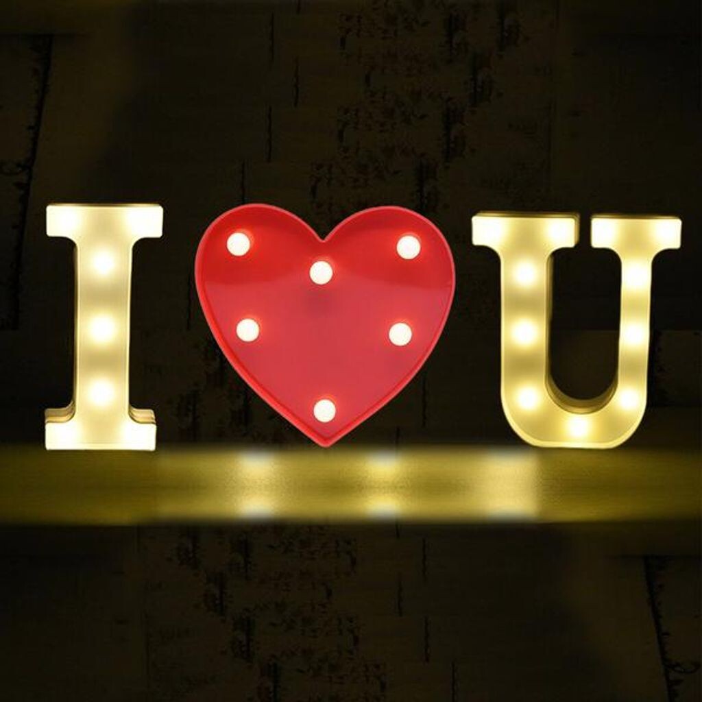 

Набор светодиодных букв - I heart U Kopper-24