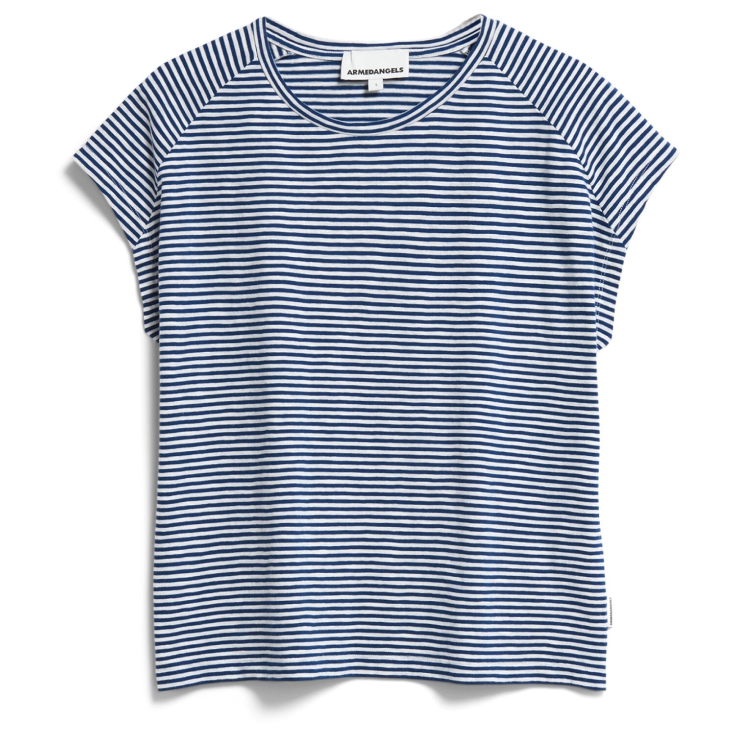 

Футболка Armedangels Ofeliaa Lovely Stripes, цвет Faded Indigo/Oatmilk
