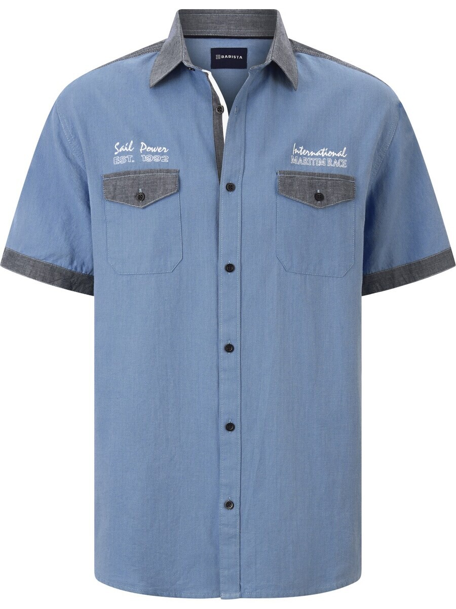 

Повседневная рубашка BABISTA Regular fit Button Up Shirt Piolasti, синий