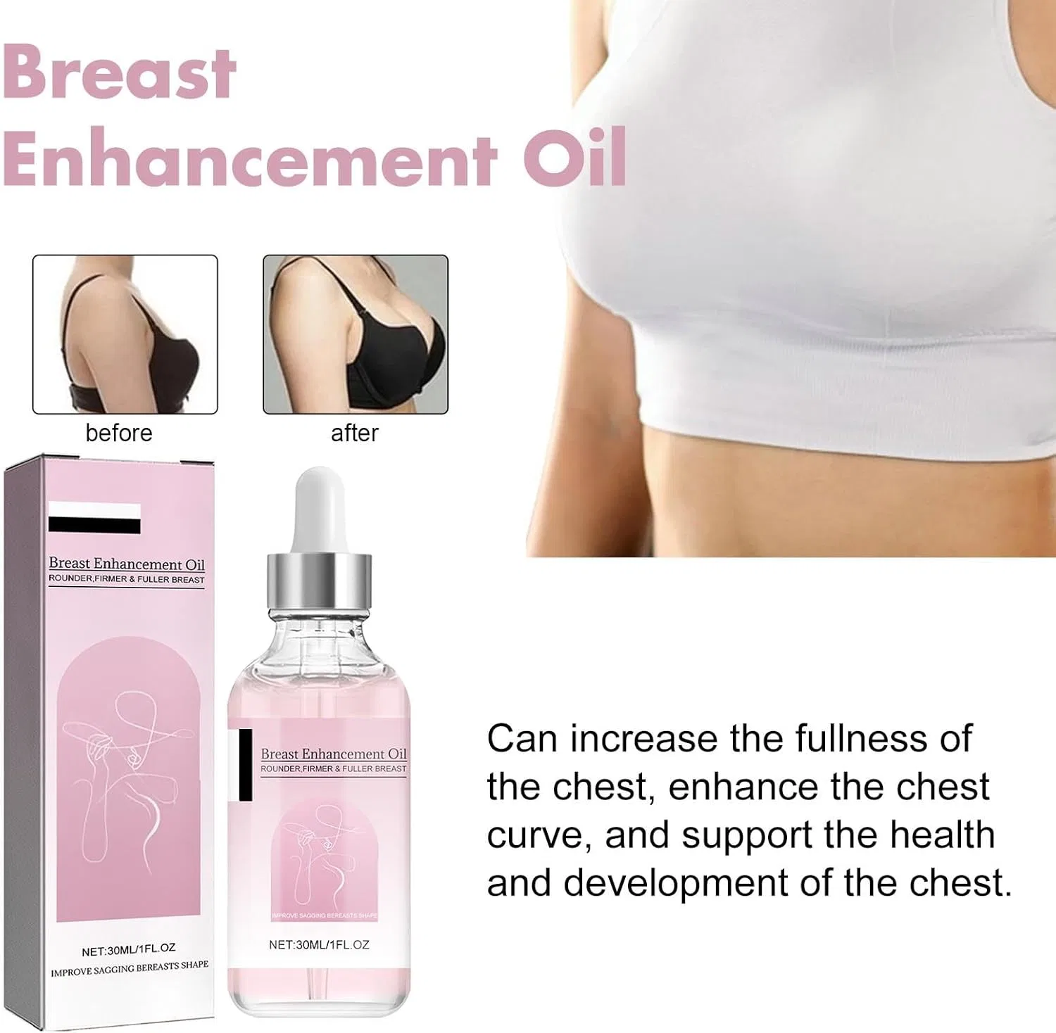 Масло для груди Bust Enhancement Oil, 30 мл Generic — фото 2