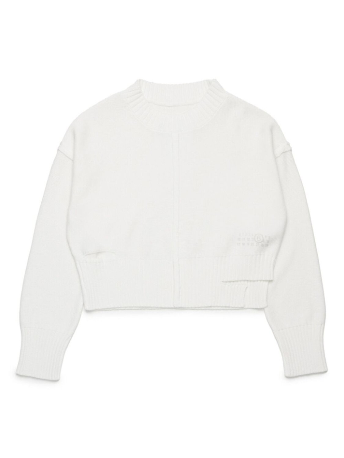 

Джемпер с вырезом MM6 Maison Margiela Kids, белый