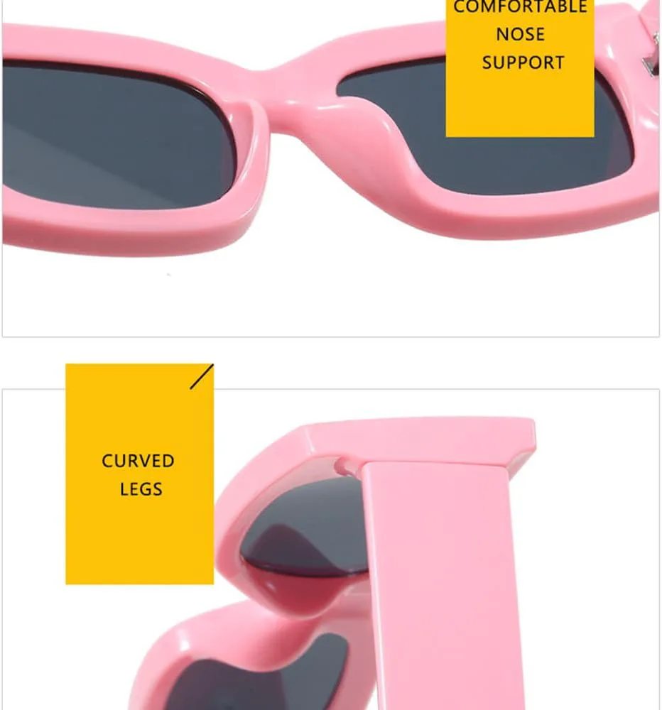 

Женские солнцезащитные очки, модные, в винтажной оправе, прямоугольные, для путешествий, женские очки с защитой от УФ-излучения UV400 TKKTLLT, Champagne Yellow