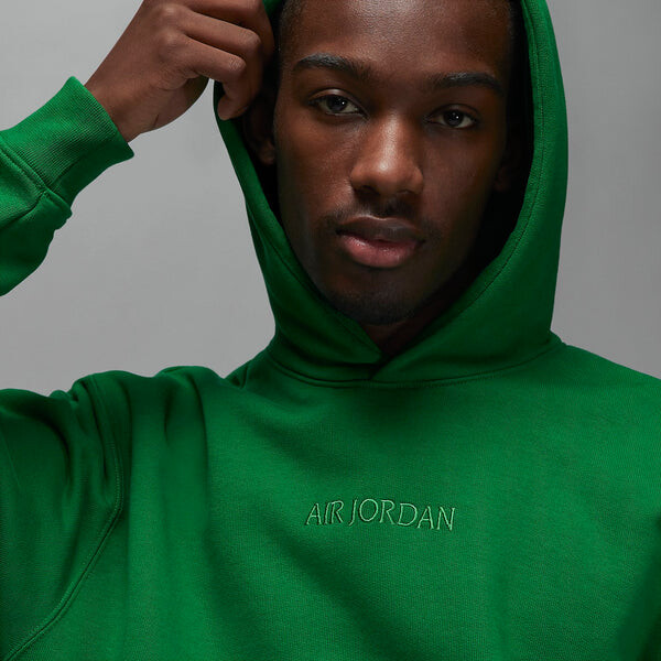 Толстовка Air Jordan Wordmark Fleece Hoodie 'Pine Green', зеленый — фото 2
