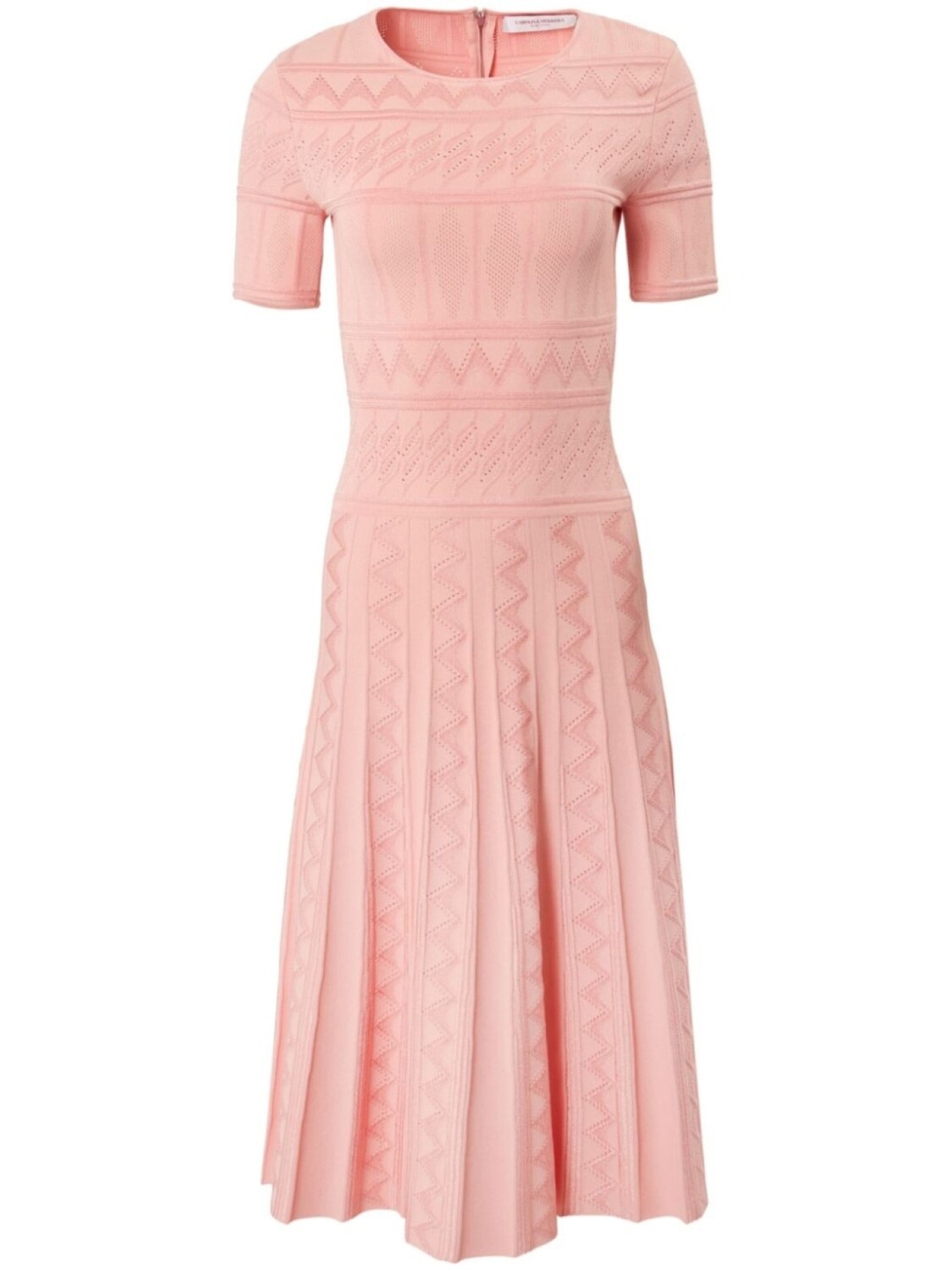 

Carolina Herrera ажурное платье миди, розовый