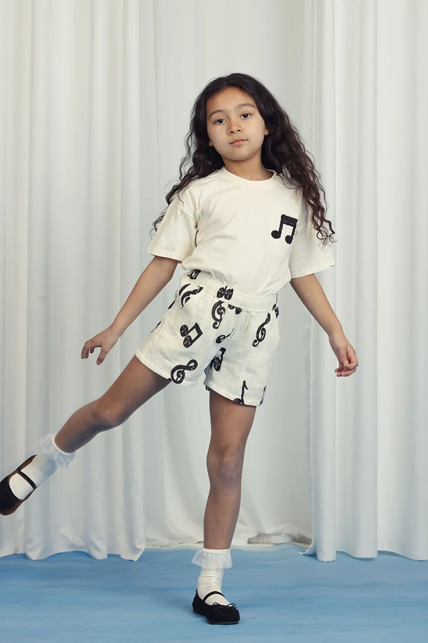 

Шорты из хлопка для детей Note Mini Rodini, белый