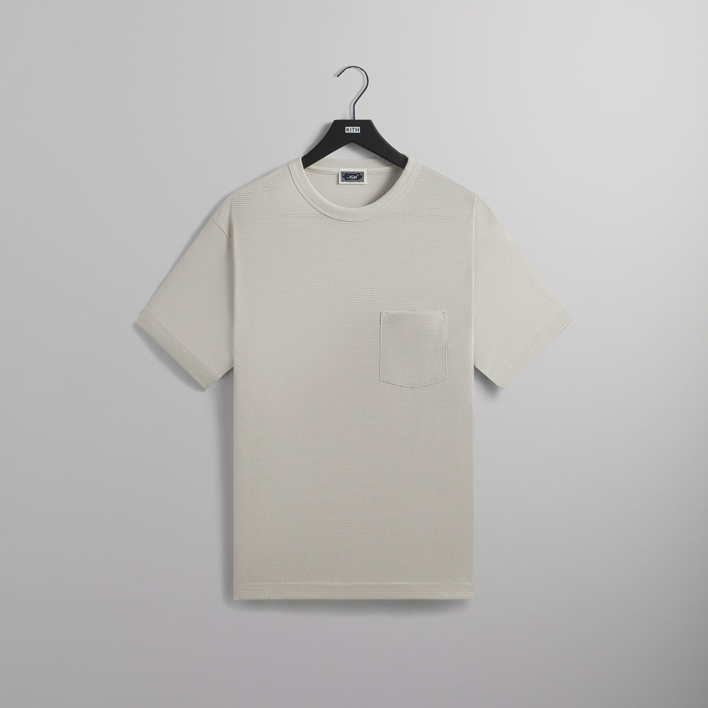 

Футболка Kith Pointelle Mesh Leonard Pocket Tee, цвет Concrete