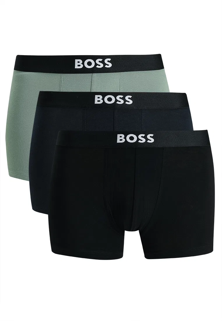 Трусы, 3 шт., BOSS Bodywear, черный/синий/зеленый