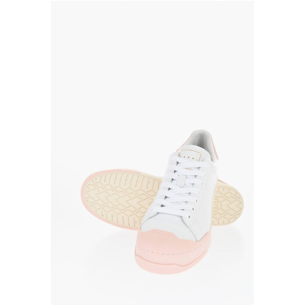 

Кожаные низкие кеды Marni, White