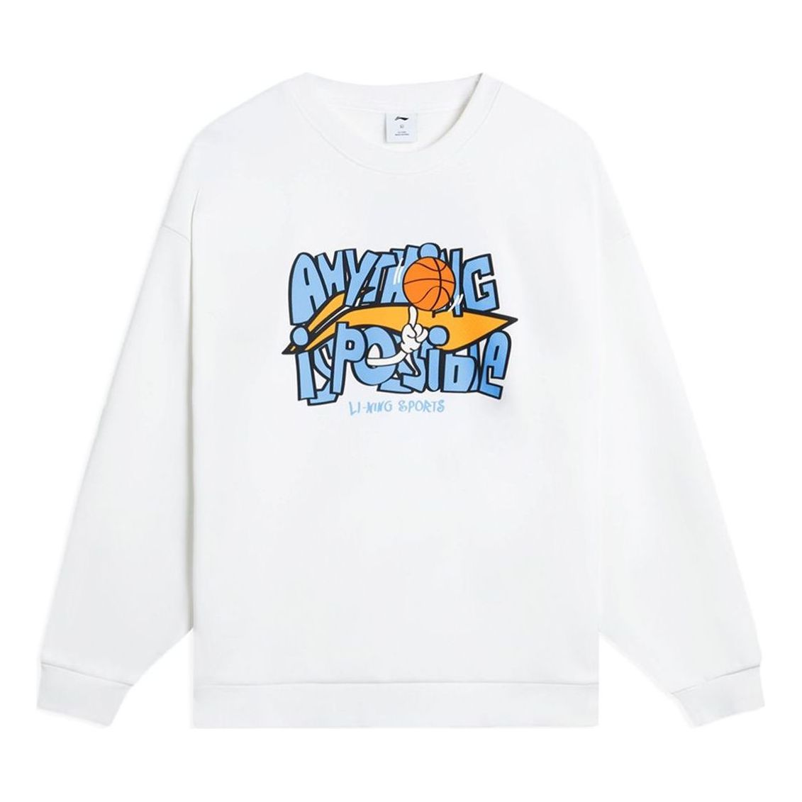

Спортивная толстовка Li-Ning Hoops Comic Graphic Sweatshirt 'White' AWDSG95-1, белый