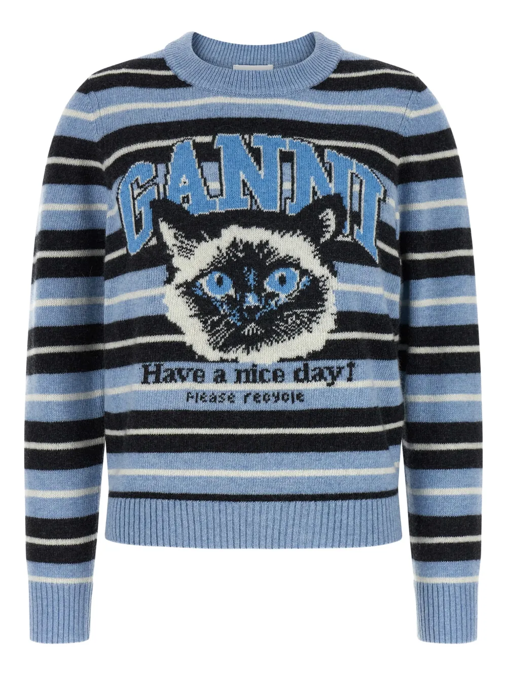 

Полосатый свитер Ganni, синий