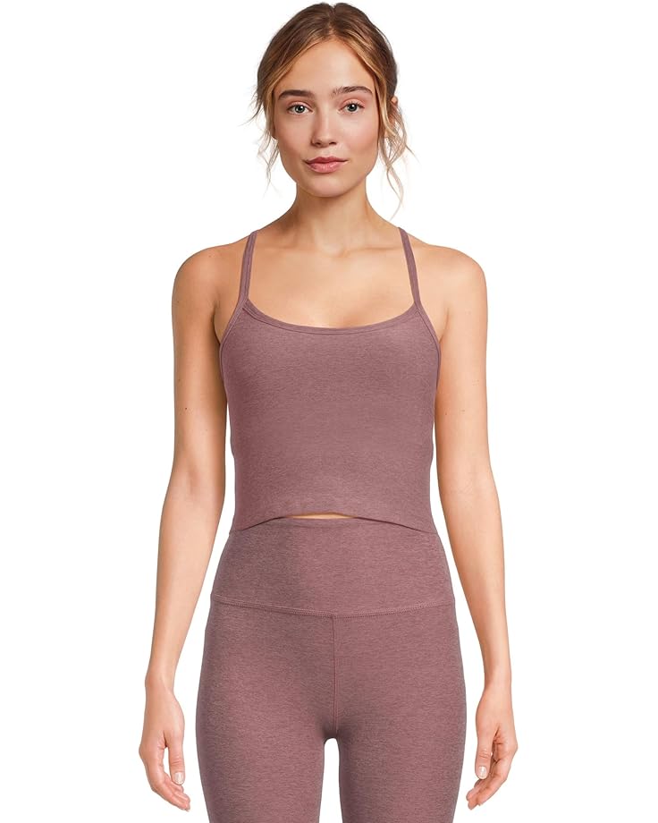 

Топ Beyond Yoga Spacedye Slim Racerback Cropped Tank, цвет Rose Brush Heather