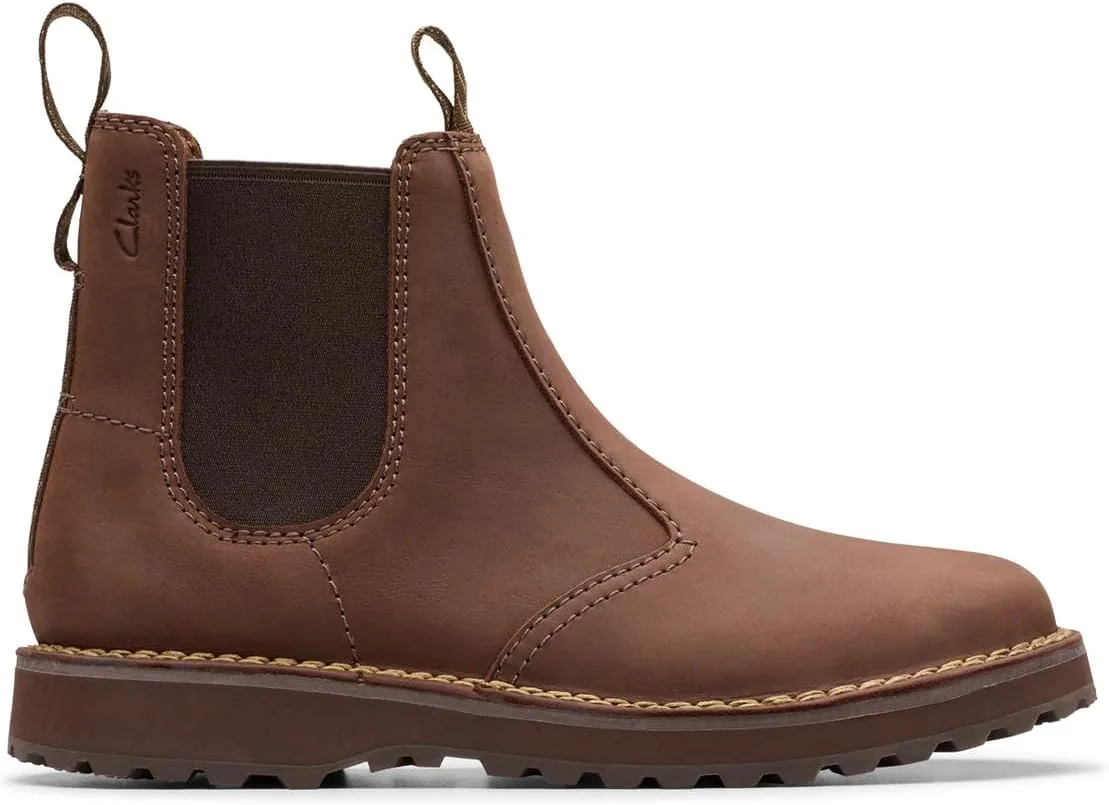 Мужские кожаные ботинки Clarks Solsbury Easy, темно-коричневый