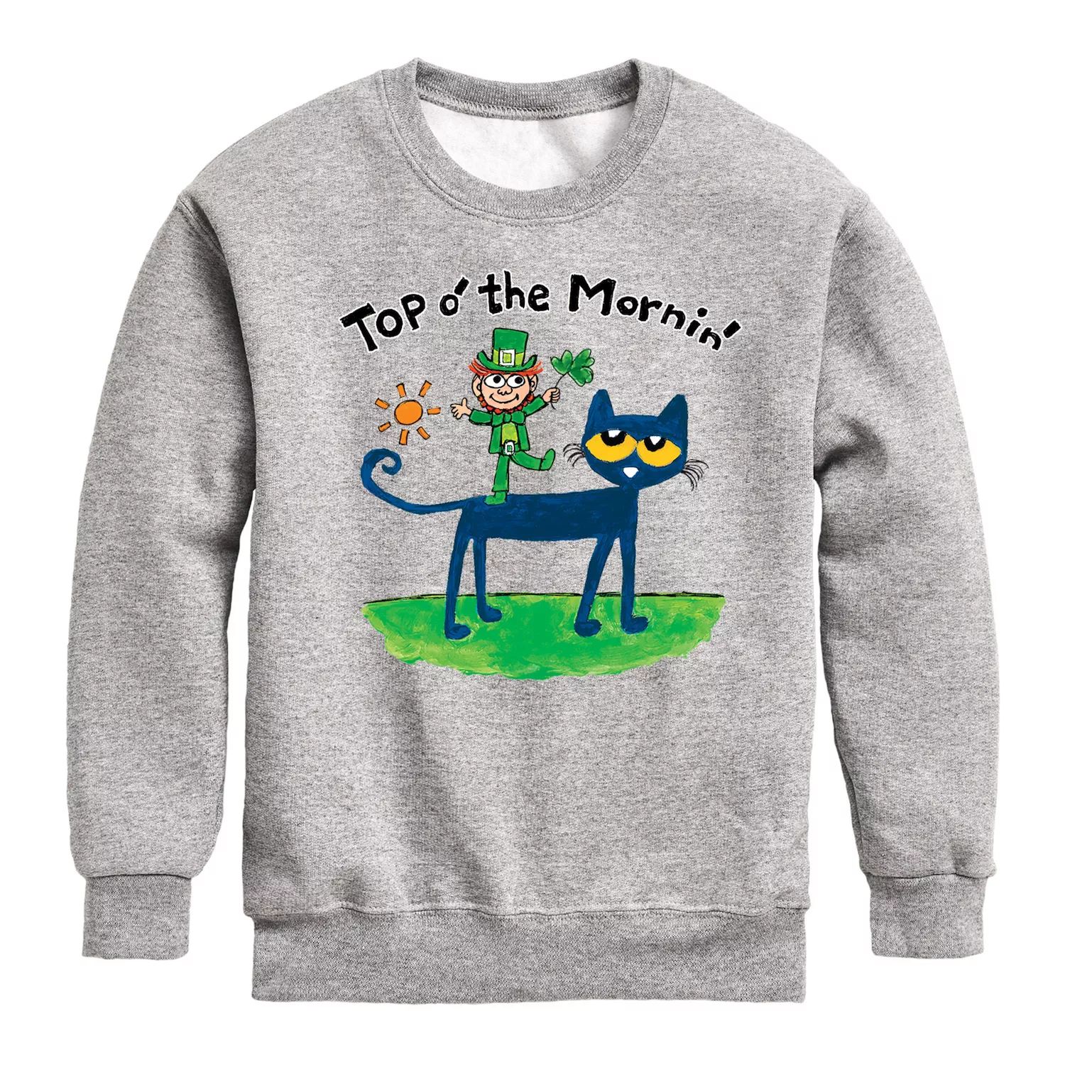 

Флисовый свитшот с рисунком Pete The Cat Leprec'haun для мальчиков 8–20 лет Licensed Character