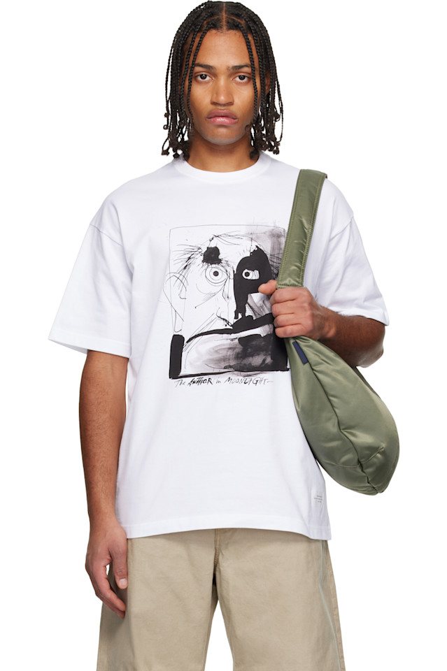 

Comme Des Garçons Homme Белая футболка с принтом