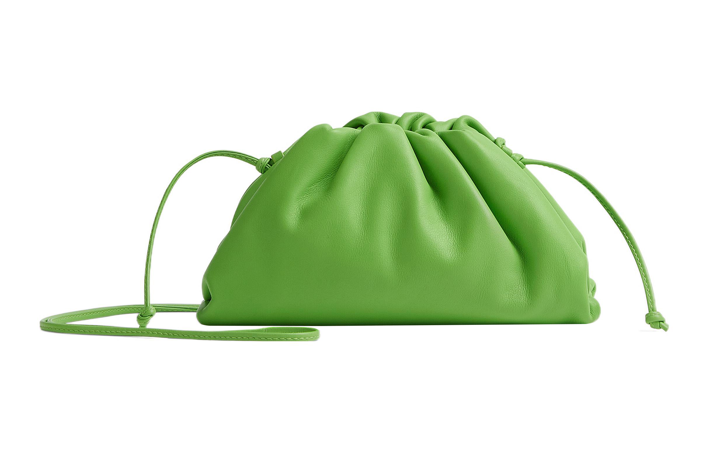 

Bottega Veneta Мини-клатч кислотно-зеленого цвета