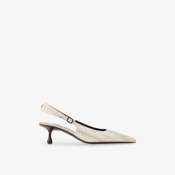 Босоножки-лодочки Jimmy Choo Амел на каблуке с ремешком, бежевый