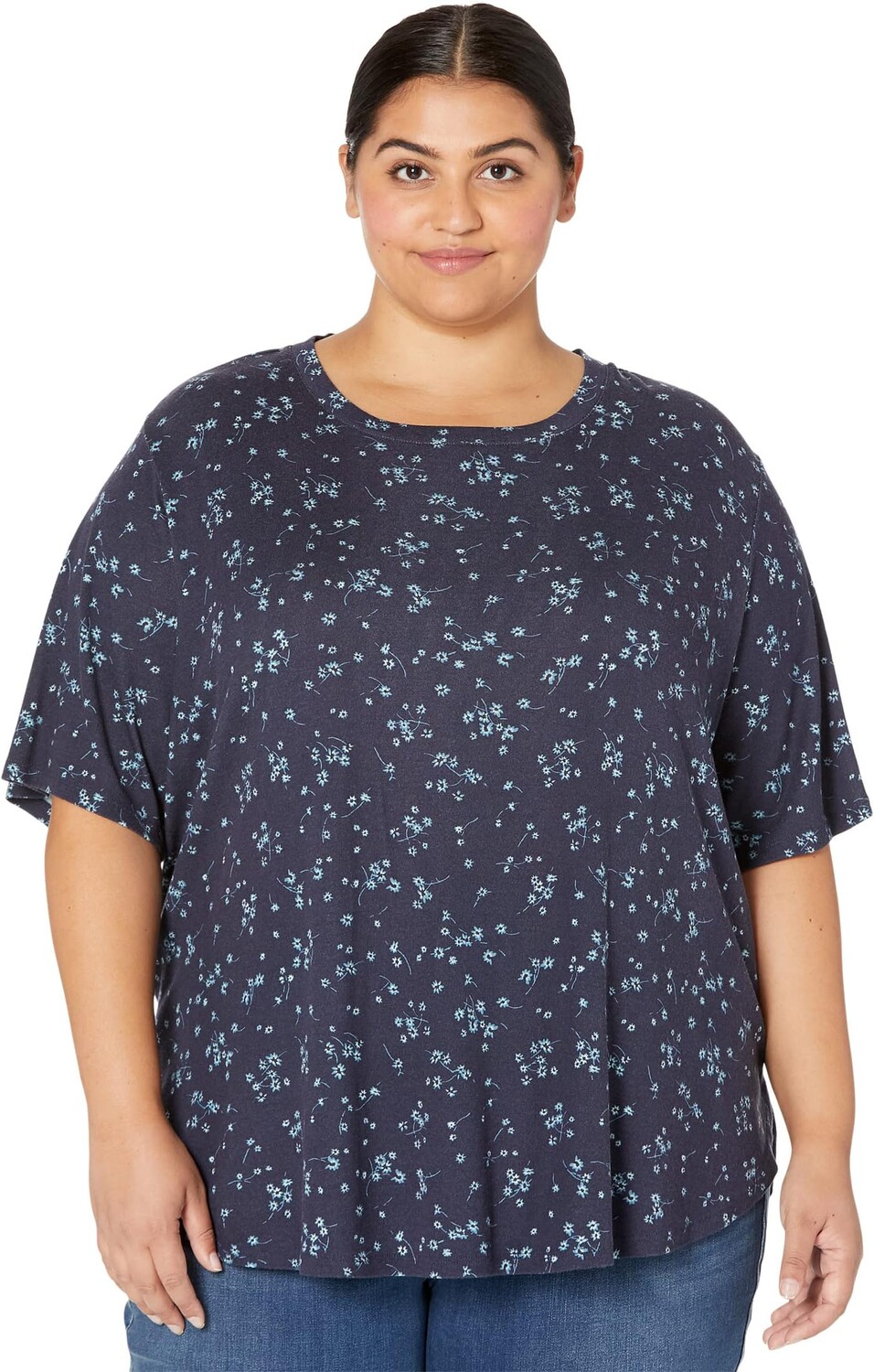 

Домашний топ L.L.Bean Plus Size Restore Sleep Top Print, цвет Carbon Navy Print