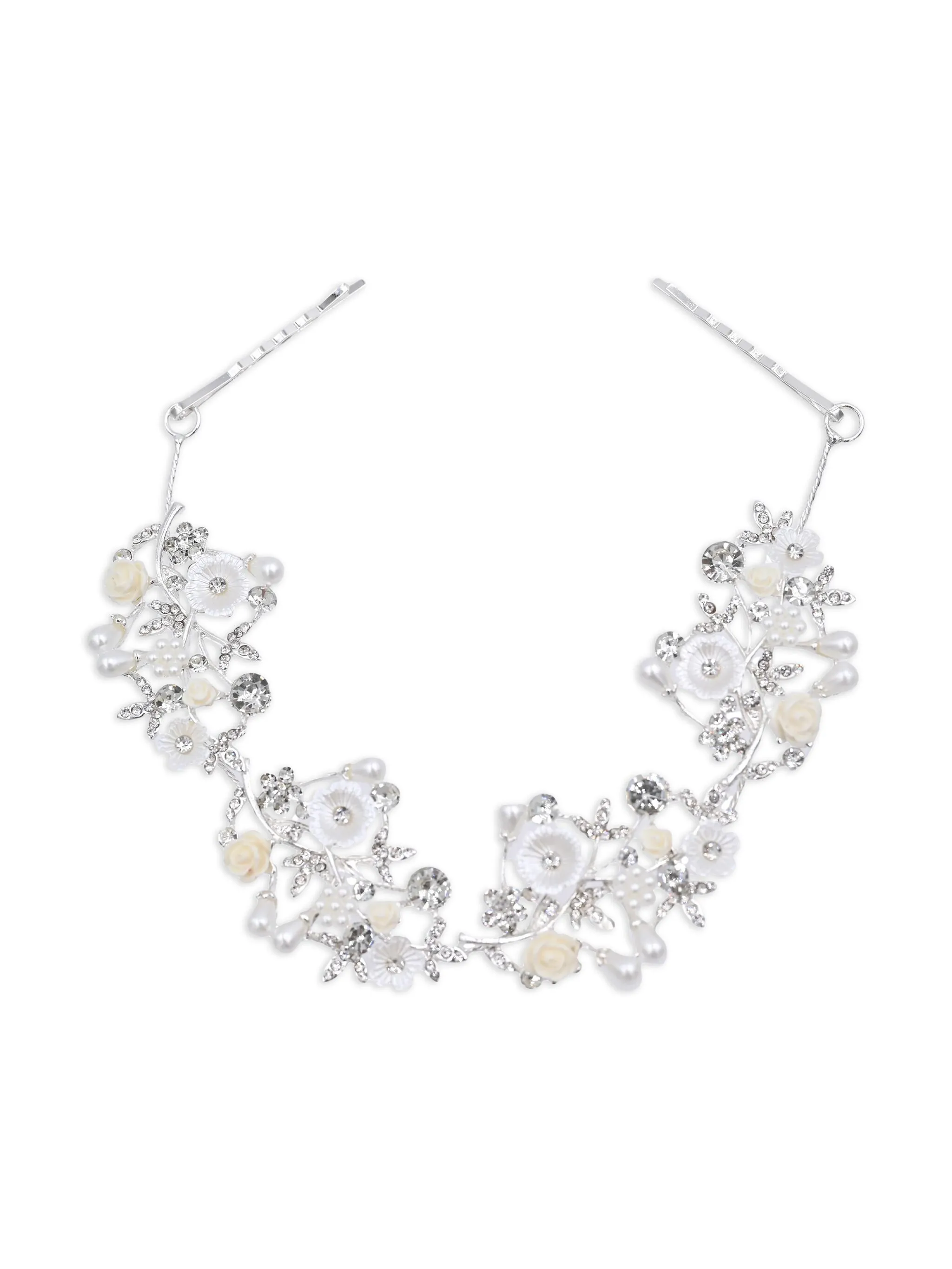 

Украшение на голову с цветочным декором Tulleen, серебристый