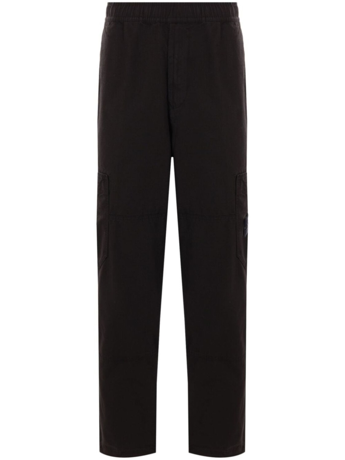 

Stone Island хлопковые брюки с логотипом Compass Badge, черный