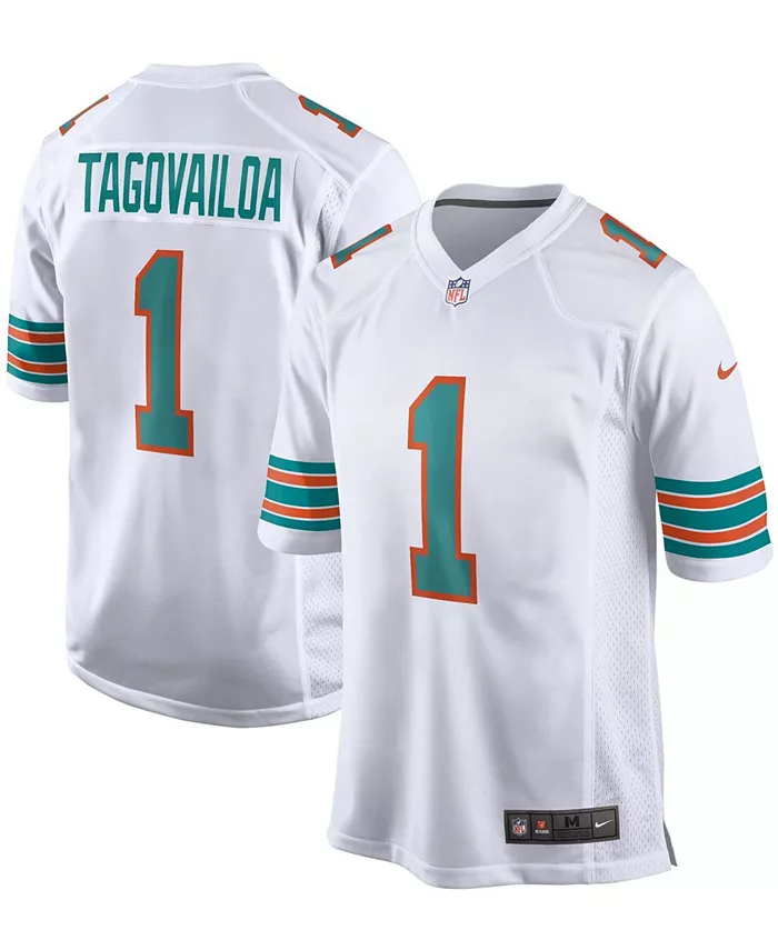 

Мужская игровая джерси Miami Dolphins альтернативная вторая Tua Tagovailoa Nike, белый