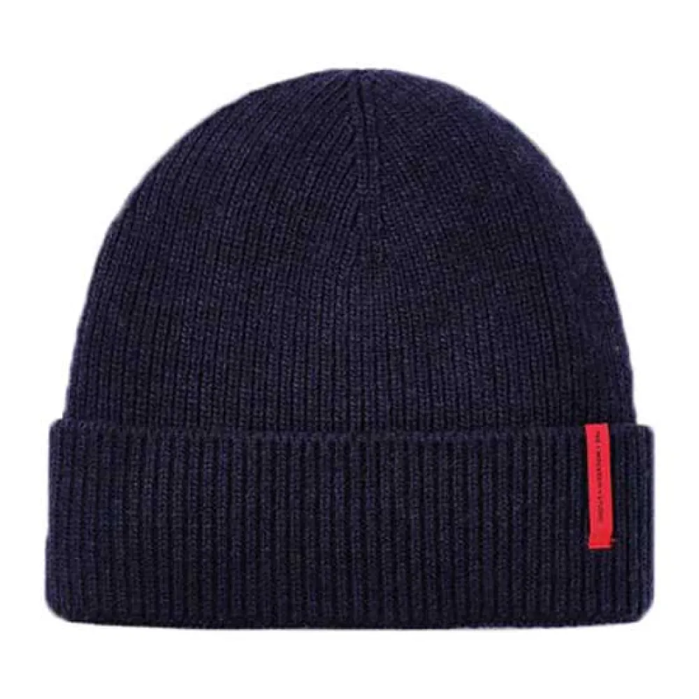 

Шапка The Mountain Studio Cashmere mix rib, синий
