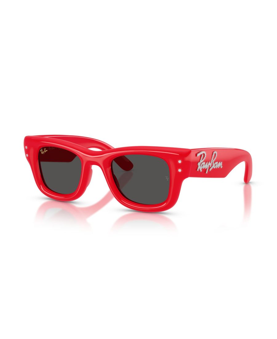 

Солнцезащитные очки-пуховики Wayfarer унисекс с кристаллами, RB4940B Ray-Ban, Red and Strass