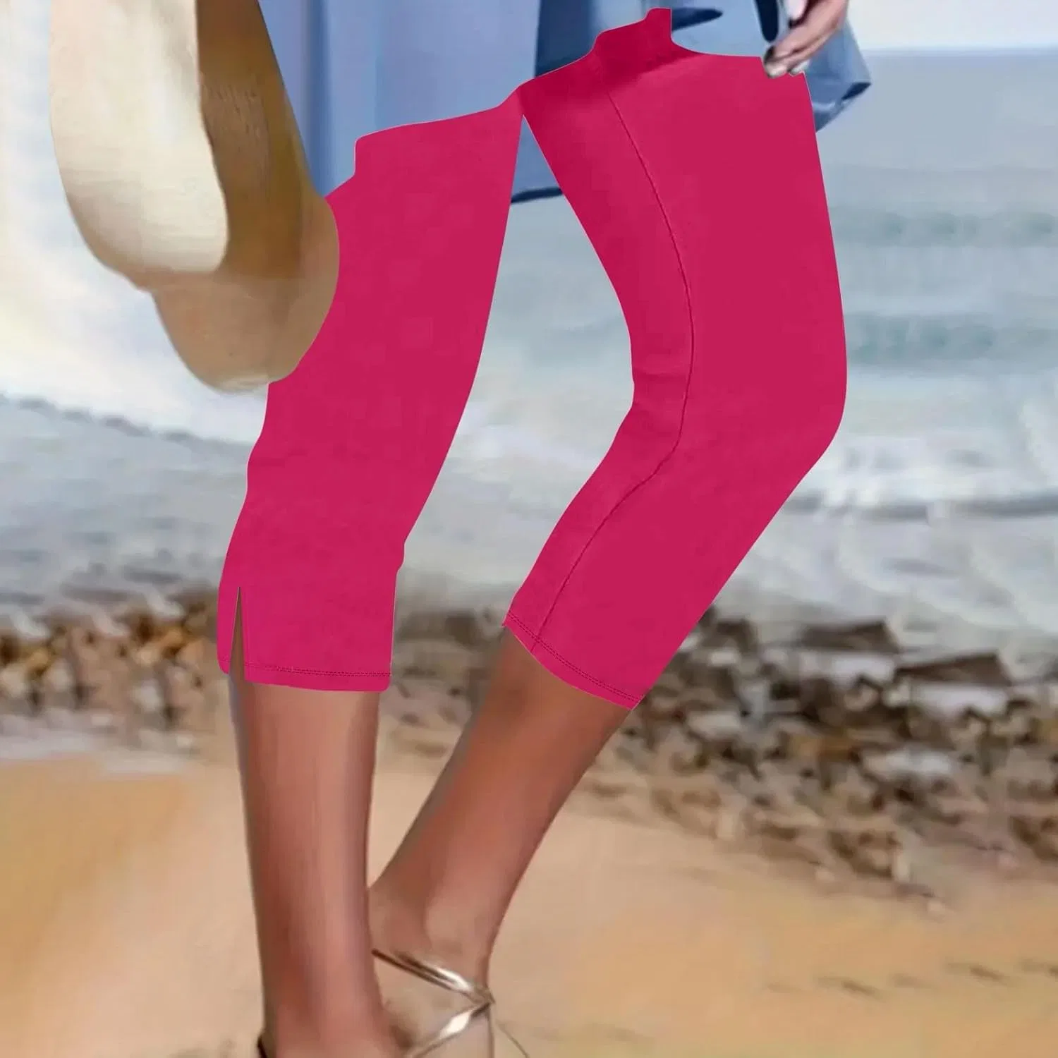Женские капри Yoga Pants, Hot Pink — фото 2
