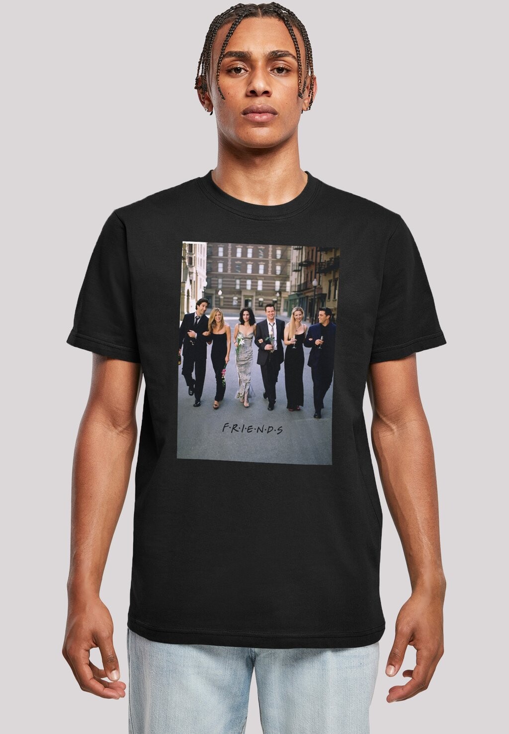 

Футболка с принтом Friends Tv Serie Champagne And Flowers F4NT4STIC, черный