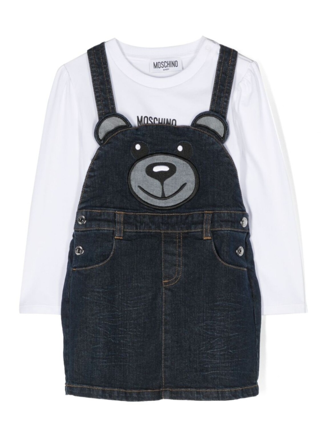 

Moschino Kids комплект Teddy Bear из футболки и комбинезона, синий