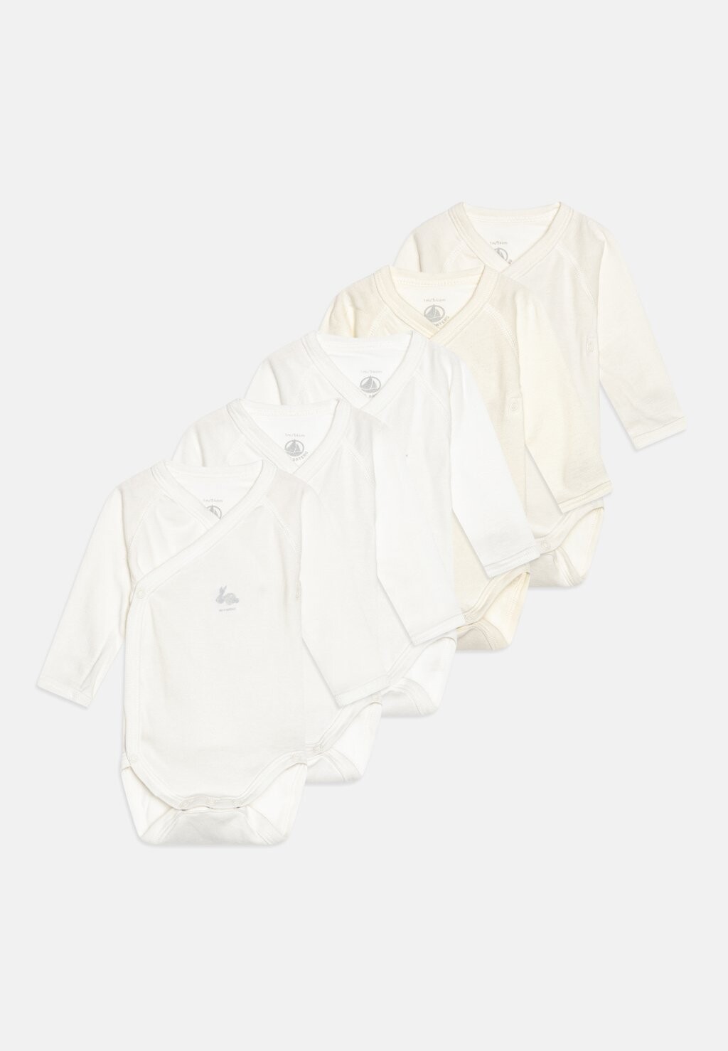 

Боди BABY NAISS PERMANENT UNISEX 5 PACK Petit Bateau, цвет off-white