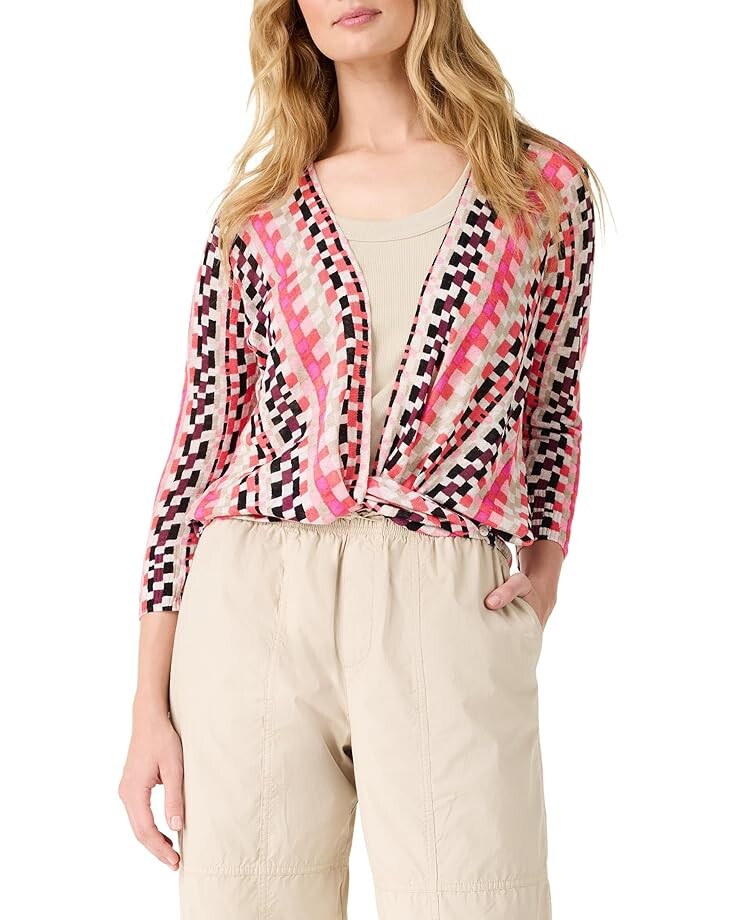 

Свитер NIC+ZOE Pixel Sunset 4-Way Cardigan, цвет Pink Multi