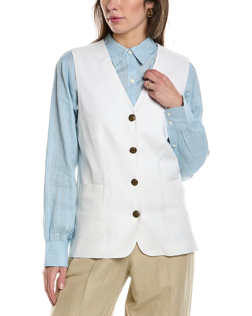 

Жилет Charlotte из льняной ткани rag & bone, белый
