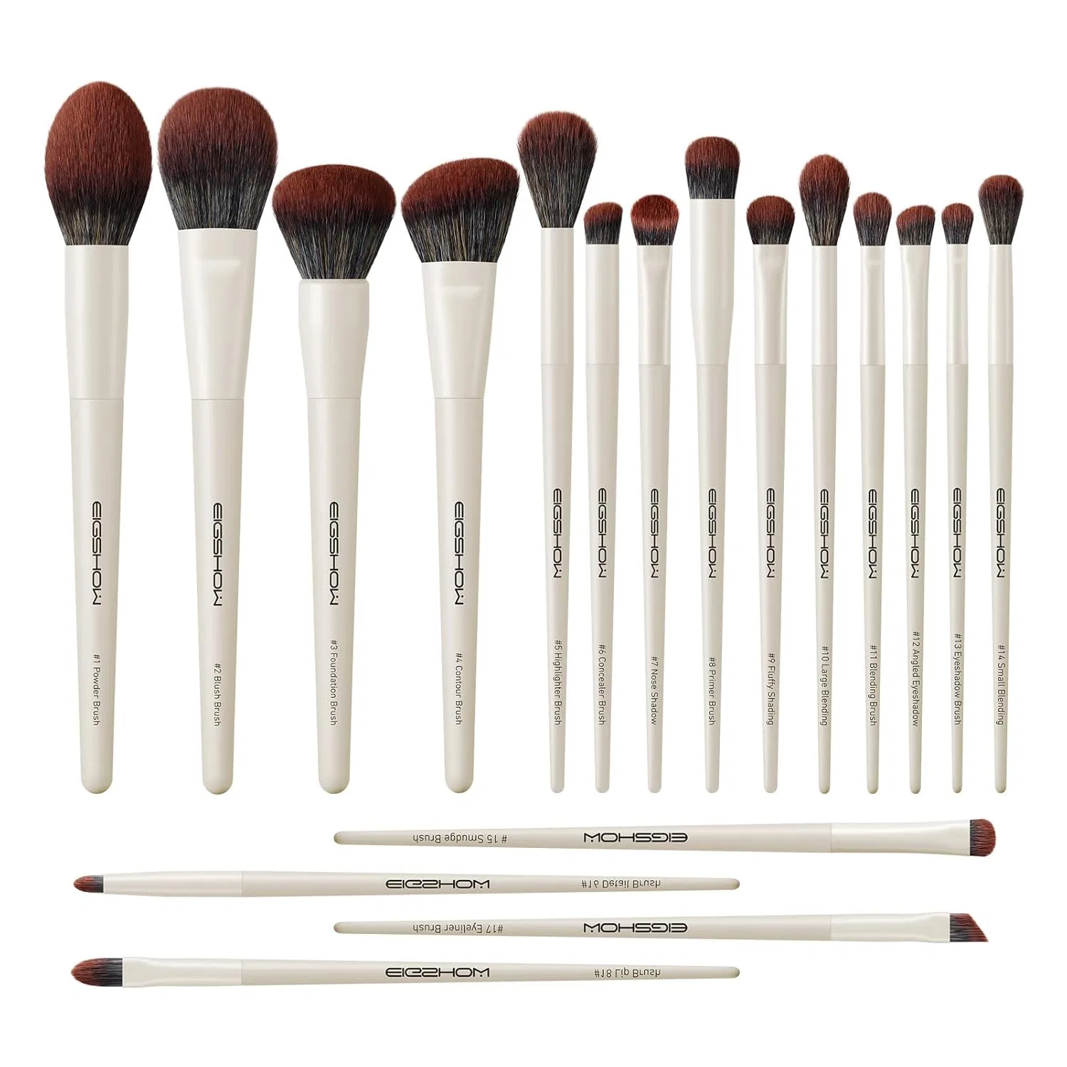 Профессиональный набор кистей для макияжа из 18 предметов от EIGSHOW Eigshow, Pack Of 18, Beige