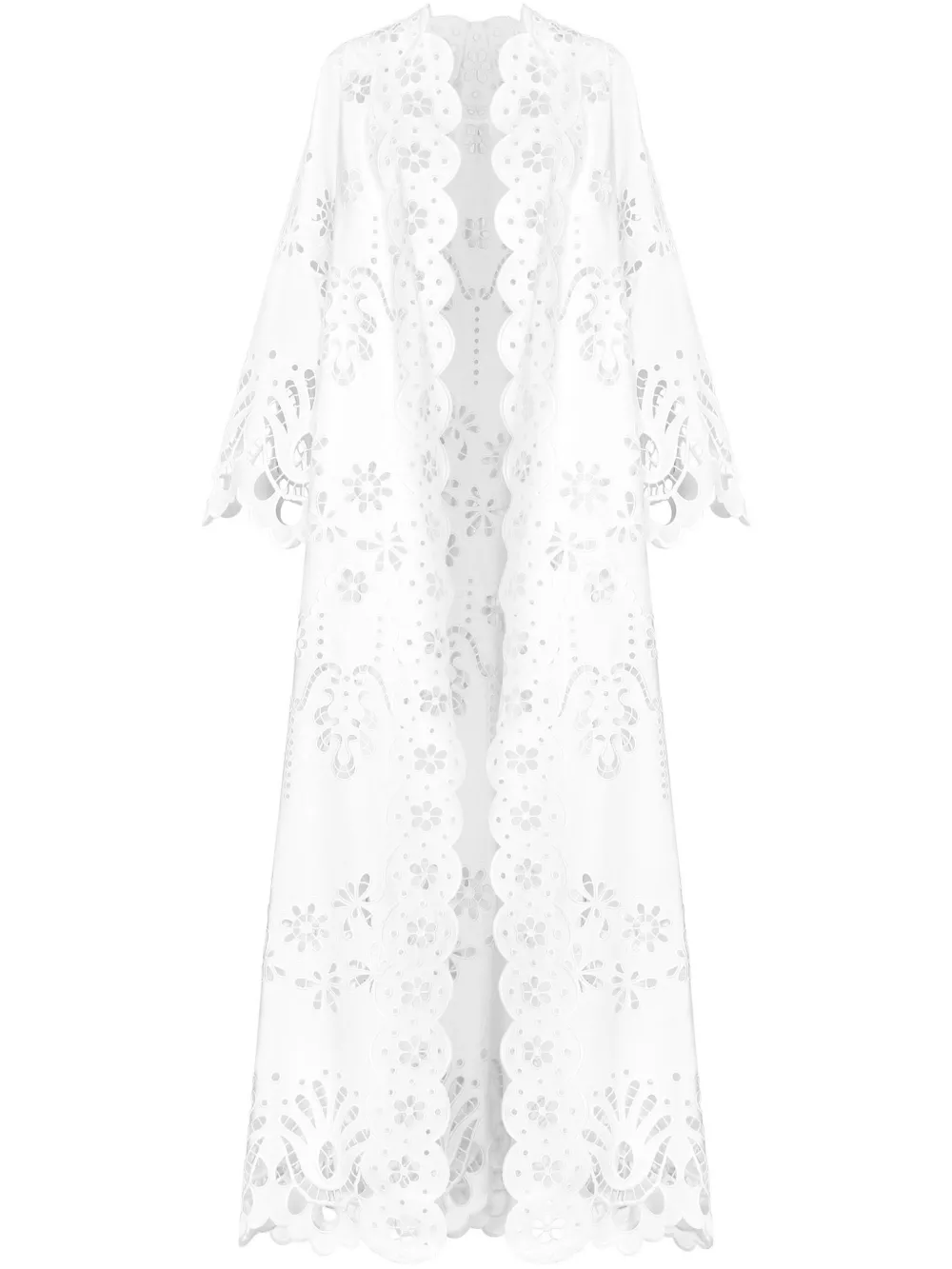 

Длинное пальто в технике макраме DOLCE & GABBANA, белый