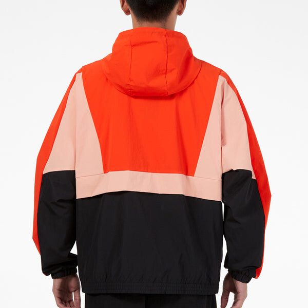 Куртка adidas Loose Logo Casual Contrasting Colors Woven Windproof Hooded Jacket Orange, оранжевый — фото 4