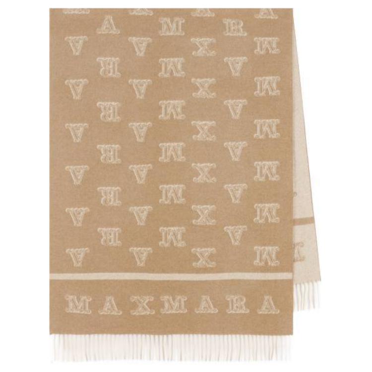 

MaxMara Вязаный шарф женский коричневый, Brown